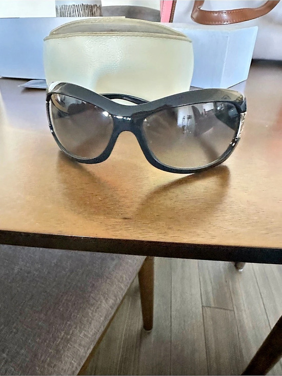 Versace Accessories - Versace Oversized Sunglasses in Black & Brown